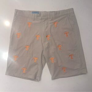 Castaway Nantucket Khaki Shorts Sz 36UT Tennessee Volunteers T Logo performance